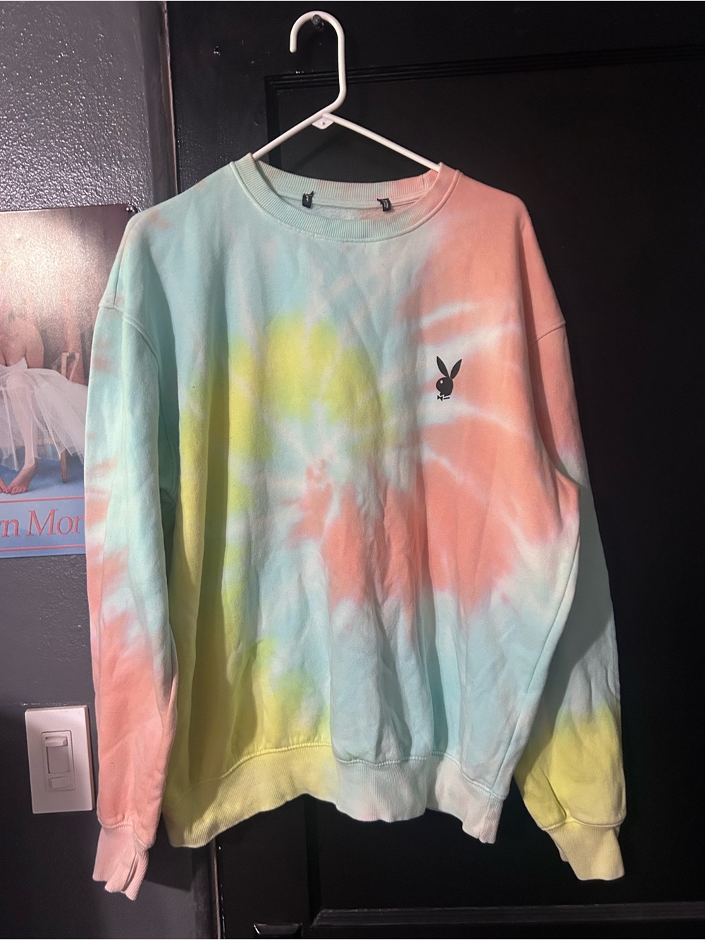 Playboy Pastel Tie-Dye Crewneck Sweatshirt - Multicolor